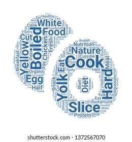 boiled egg word cloud. tag cloud about boiled egg