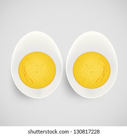 Boiled egg with yolk