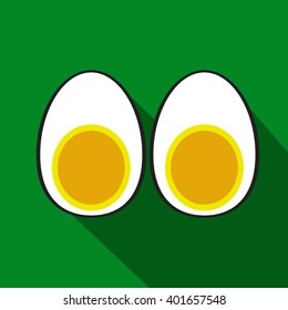 Boiled egg with yolk