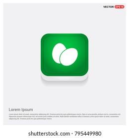 Boiled eggs icon Green Web Button