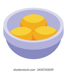 Boiled eggs icon isometric vector. Farmer village. Domestic factory meat