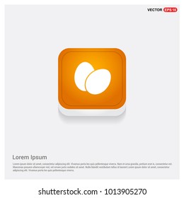 Boiled eggs icon Orange Abstract Web Button