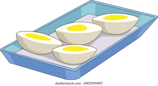 Boiled Eggs on a plate