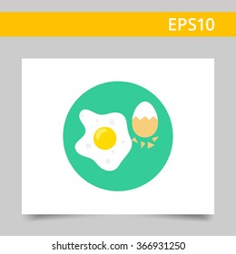 Boiled and fried egg