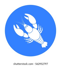 Boiled lobster icon in black style isolated on white background. Oktoberfest symbol stock vector illustration.