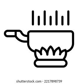 Gekochtes Fleisch Symbol Umrissvektor. Schweinelämmer. Rohfleisch
