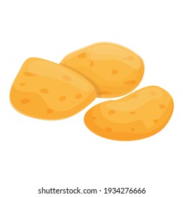 Boiled potatoes icon. Cartoon of boiled potatoes vector icon for web design isolated on white background
