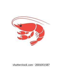 boiled red crayfish on white background