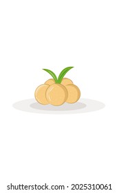 Boiled rice cake vector illustration hand drawing 