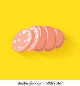 boiled sausage with fat icon