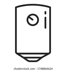 Boiler black line icon. Apparatus or container for heating water. Household equipment. Sign for web page, mobile app, banner. 