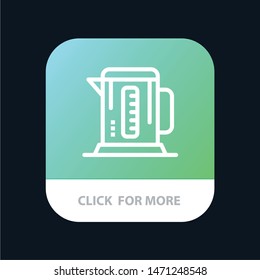 Boiler, Coffee, Machine, Hotel Mobile App Button. Android and IOS Line Version. Vector Icon Template background