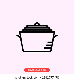 Boiler concept line icon. Simple element illustration. Boiler concept outline symbol design. Can be used for web and mobile UI/UX. Modern vector style. Modern vector style. 