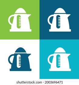 Boiler Flat four color minimal icon set