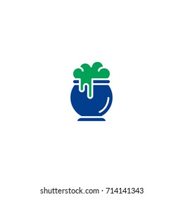Boiler flat icon. Single high quality symbol of line halloween vector for web design or mobile app. Color sign of party for design logo. Single pictogram on white background