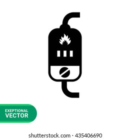 Boiler with heat indication