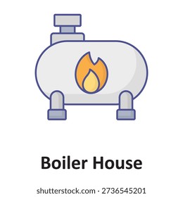 Boiler house Vector icon which can easily modify or edit

