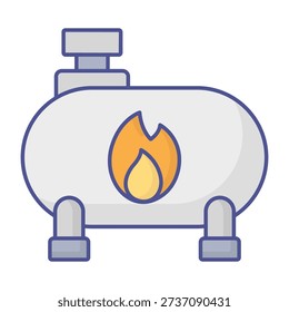 Boiler house Vector icon which can easily modify or edit



