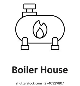 Boiler house Vector icon which can easily modify or edit

