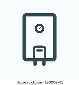 Boiler icon, central heating boiler vector icon