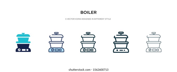 boiler icon in different style vector illustration. two colored and black boiler vector icons designed in filled, outline, line and stroke style can be used for web, mobile, ui