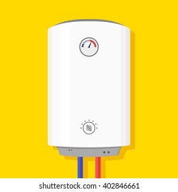 Boiler Icon in flat style. Boiler isolated on yellow background wish shadow. Vector Illustration