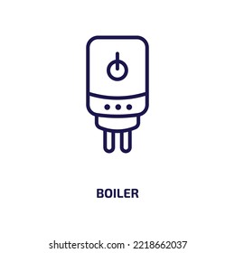 boiler icon from food collection. Thin linear boiler, equipment, system outline icon isolated on white background. Line vector boiler sign, symbol for web and mobile