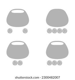 boiler icon on the hearth, vector illustration