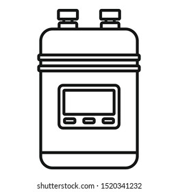 Boiler icon. Outline boiler vector icon for web design isolated on white background