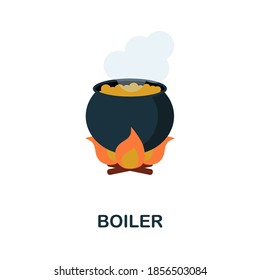 Boiler icon. Simple element from halloween collection. Creative Boiler icon for web design, templates, infographics and more