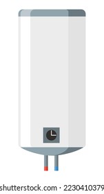 Boiler icon. Symbol of heating equipment. Vector water heater in flat style. Efficient house concept