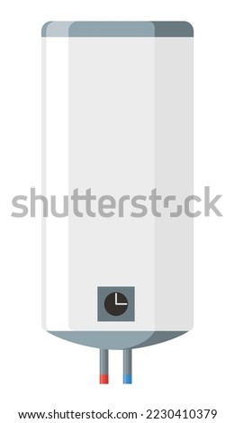 Boiler icon. Symbol of heating equipment. Vector water heater in flat style. Efficient house concept