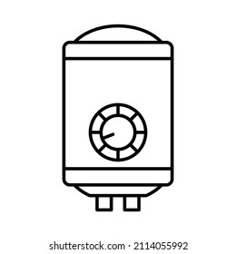 Boiler icon vector editable stroke