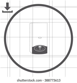 Boiler icon. Vector illustration.