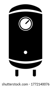 Boiler icon, water heater. Flat vector icon isolated on white background