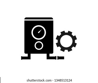 Boiler Installation flat icon. Vector illustration