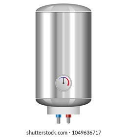 Boiler mockup. Realistic illustration of boiler vector mockup for web