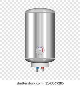 Boiler mockup. Realistic illustration of boiler vector mockup for on transparent background