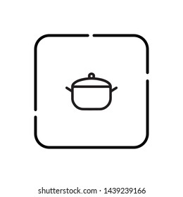 Boiler, pan heating vector icon