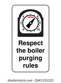 Boiler Purging Rules Awareness Sign – Safety Compliance Reminder, Industrial Equipment Operation Guide, Hazard Prevention Notice