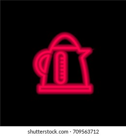 Boiler red glowing neon ui ux icon. Glowing sign logo vector