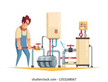 Water Leak Cartoon Images, Stock Photos & Vectors | Shutterstock