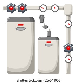Boiler room on a white background. Vector illustration