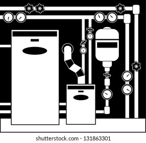 Boiler room. vector