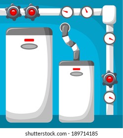 Boiler room. vector 