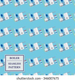 Boiler seamless pattern design. Vector.