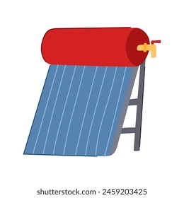 boiler solar water heater cartoon. tank hot, sun thermal, gas heat boiler solar water heater sign. isolated symbol vector illustration