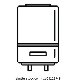 Icono de tecnología de caldera. Icono vectorial de la tecnología de caldera de esquema para el diseño web aislado en fondo blanco