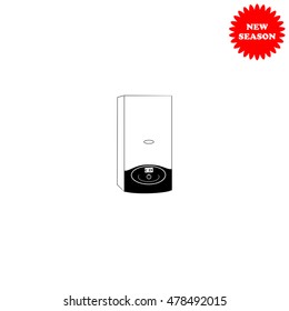 Boiler vector icon isolated on white background.