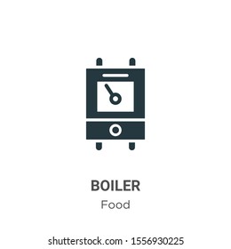 Boiler vector icon on white background. Flat vector boiler icon symbol sign from modern food collection for mobile concept and web apps design.